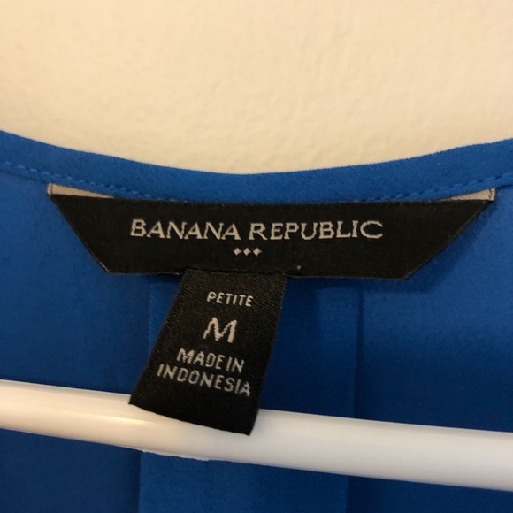Banana Republic Sheer Blue Blouse Medium - Picture 4 of 5